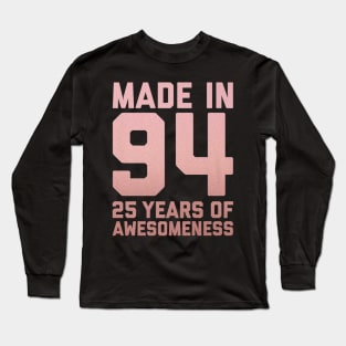 25th Birthday Gifts Women 25 Year Old Daughter Niece Long Sleeve T-Shirt